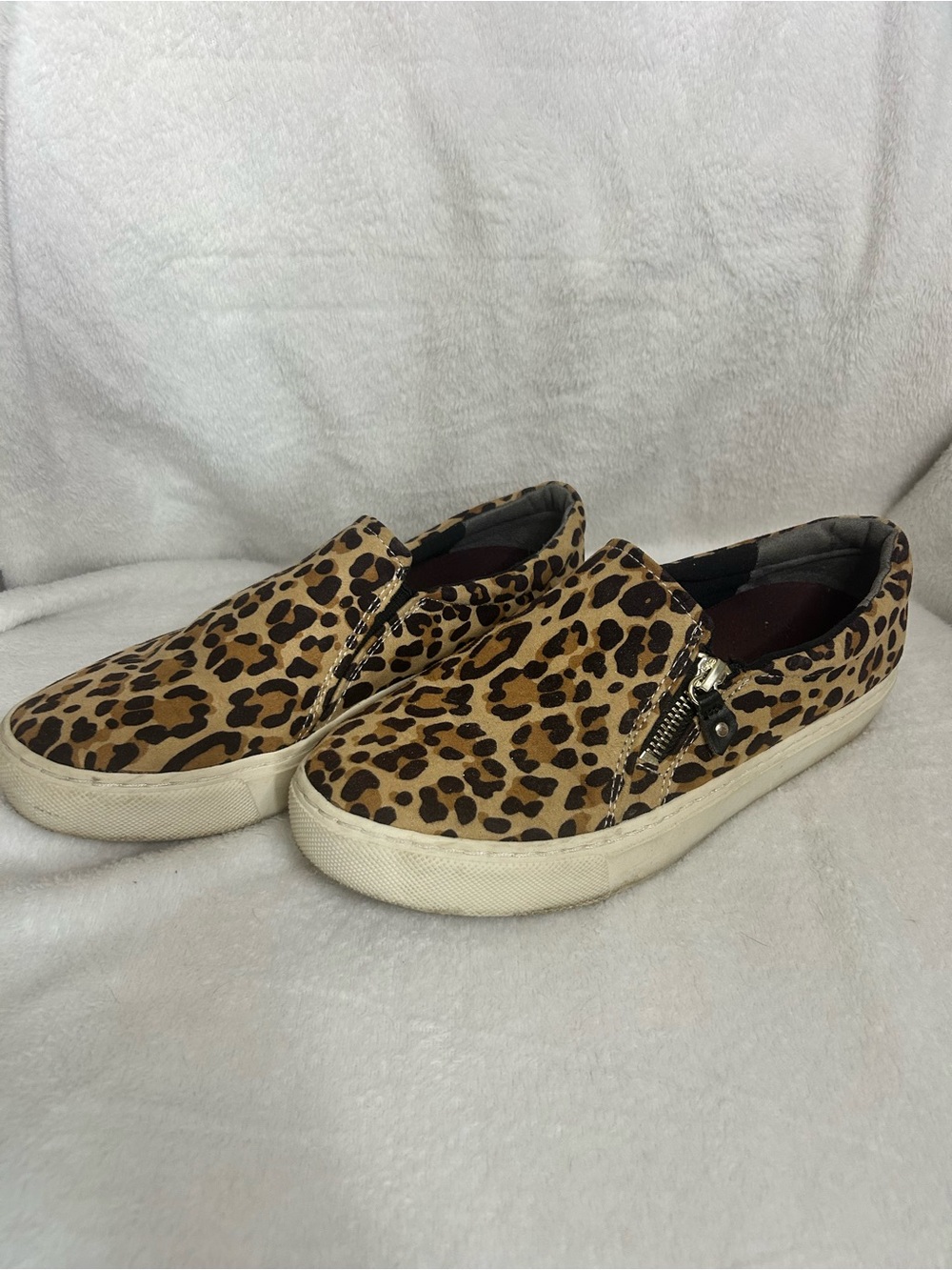 Dr. Scholl's Leopard Print Slip-On Sneakers - Tan/Black